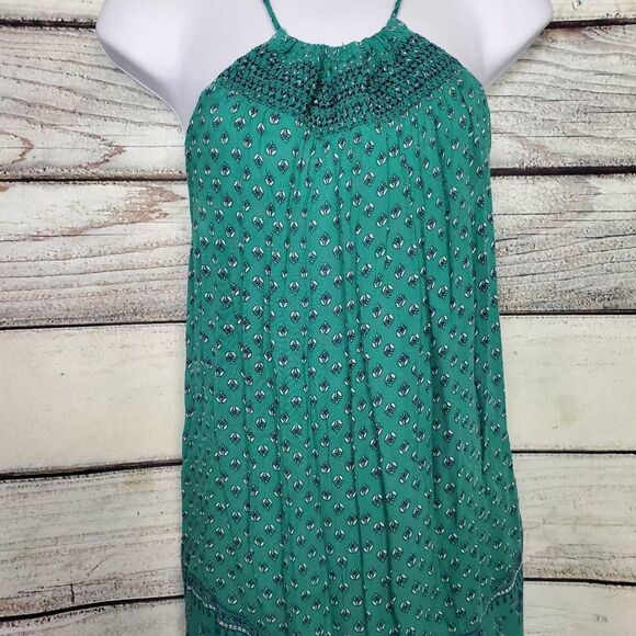 Old Navy Women’s Green Floral Halter Top Size Medium - Picture 3 of 6